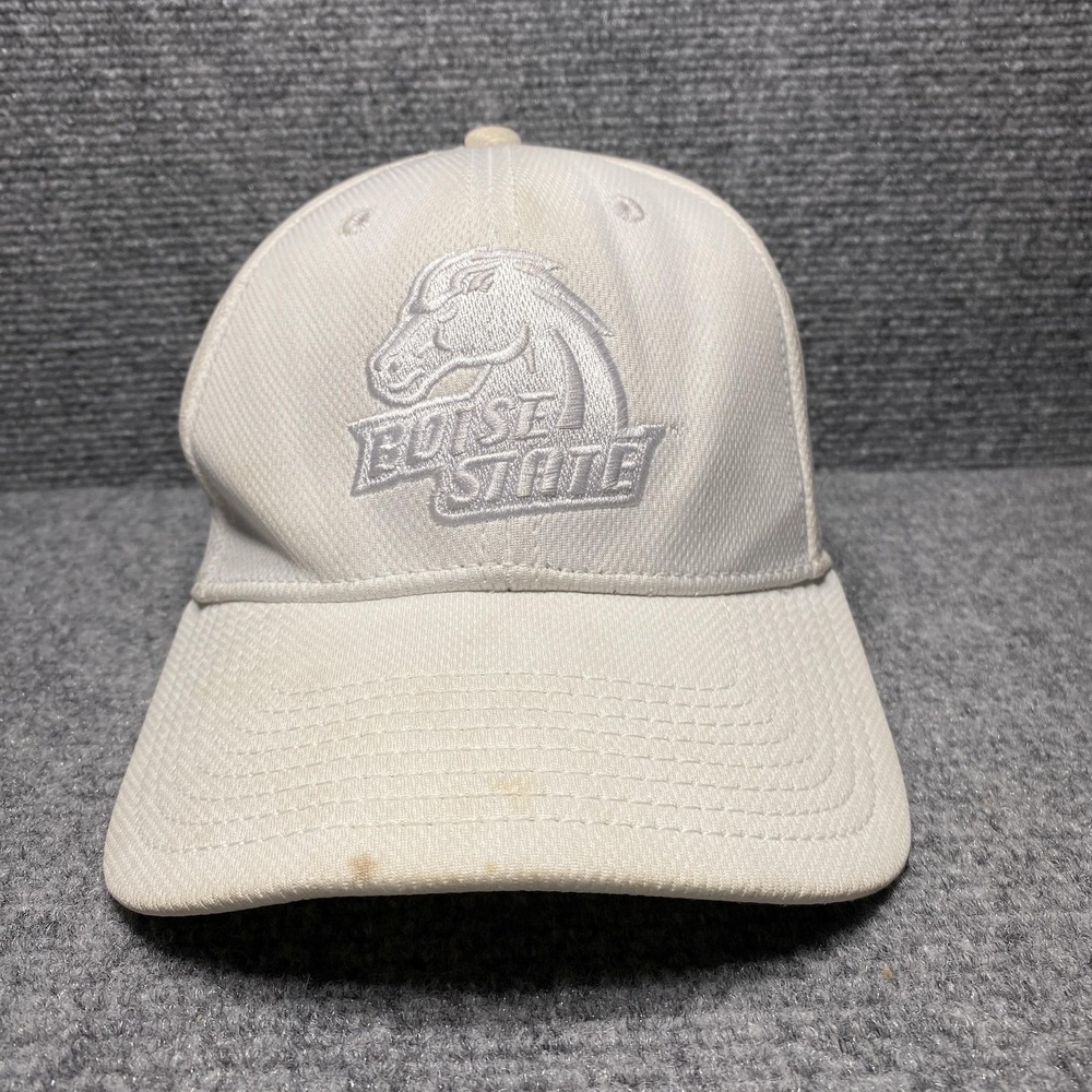 Boise State Broncos The Game Hat Cap Mens OSFM White Mesh Tonal Logo NCAA